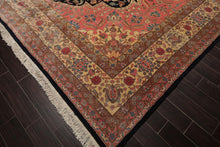 11'9"x17'11" Rare Romanian 100% Wool Hand Knotted Tabrizz Area Rug Midnight Blue - Oriental Rug Of Houston