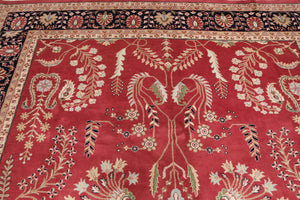 10’5" x 13’10"’ Hand Knotted Romanian Sarouk Wool Oriental Area Rug Rose - Oriental Rug Of Houston