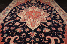 11'8" x 17'10" Palace Hand Knotted Wool Romanian Herizz Oriental Area Rug Navy - Oriental Rug Of Houston