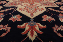 11'8" x 17'10" Palace Hand Knotted Wool Romanian Herizz Oriental Area Rug Navy