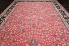 11'7" x 16'3" Rare Romanian Palace Size Hand Knotted Wool Kashaan Area Rug Pink