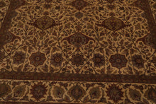 7'11" x 10'11" Hand Knotted 100% Wool 200 KPSI Jaipur Oriental Area Rug Tan