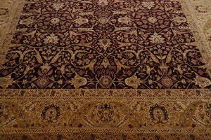 7'10" x 9'8" Hand Knotted 100% Wool 250 KPSI Jaipur Oriental Area Rug Maroon
