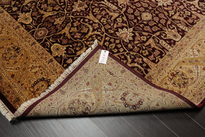 7'10" x 9'8" Hand Knotted 100% Wool 250 KPSI Jaipur Oriental Area Rug Maroon