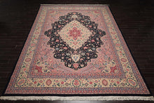 12' x 15' Palace Hand Knotted Wool Tabrizz Oriental Area Rug Midnight Blue