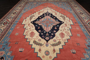 11'10'' x 17'5'' Palace Hand Knotted 100% Wool Seraapi Area Rug Peach - Oriental Rug Of Houston