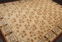 8' x 11'3" Hand Knotted Wool & Silk Euro Style 200 KPSI Tibetan Area Rug Beige - Oriental Rug Of Houston