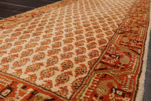 2'6" x 7'11” Hand Knotted 100% Wool Boteh Paisley Oriental Area Rug Beige Runner