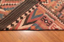 7'9" x 13’ Hand Knotted Afghan Southwestern Kilim 100% Wool Area Rug Rust - Oriental Rug Of Houston