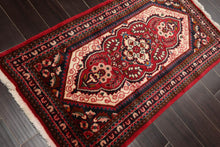 2'6" x 4'6" Vintage Runner Hand Knotted Wool Lilihaan Oriental Area Rug Red