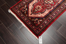 2'6" x 4'6" Vintage Runner Hand Knotted Wool Lilihaan Oriental Area Rug Red