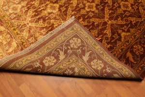 7'6" x 9’5" Hand Knotted Gold Wash 200 KPSI Silky Sheen Oriental Area Rug Brown