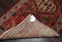 3'4" x 10'2" Vintage Runner Hand Knotted Wool Hamadan Oriental Area Rug Brown - Oriental Rug Of Houston