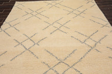 8' x 10' Hand Knotted 100% Wool Moroccan Designer Oriental Area Rug Ivory
