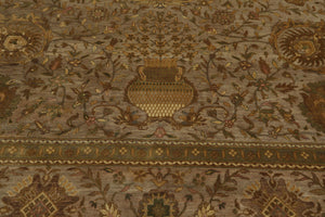 8' x 9'10" Hand Knotted 100% Wool Traditional 250 KPSI Oriental Area Rug Taupe - Oriental Rug Of Houston