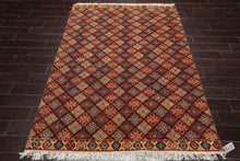 5'6" x 7'10" Hand Knotted 100% Wool Kashkulli Oriental Area Rug Burgundy, Blue - Oriental Rug Of Houston