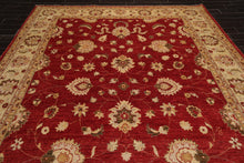 9'3" x 11'11 Hand Knotted 100% Wool Peshawar Vegetable Dye Area Rug Rusty Red - Oriental Rug Of Houston