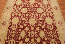 5'11" x 8’10" Hand Knotted Traditional Oushak Wool Oriental Area Rug Maroon