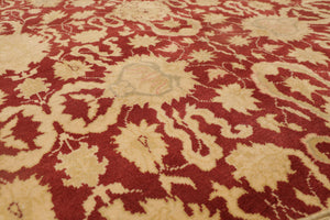 5'11" x 8’10" Hand Knotted Traditional Oushak Wool Oriental Area Rug Maroon