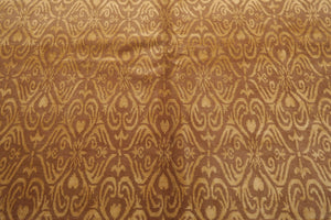 8'x10' Hand Knotted Wool & Silk Tibetan Oriental Area Rug Transitional Tan - Oriental Rug Of Houston