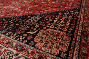 5'10" x 8'9” Vintage Hand Knotted 100% Wool Abadeh Oriental Area Rug Rust - Oriental Rug Of Houston
