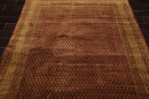 5'7" x 8'3" Hand Knotted 100% Wool Boteh Paisley Oriental Area Rug Rust