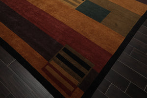 8'11" x 12' Hand Knotted Modern100% Wool Tibetan Oriental Area Rug Gold - Oriental Rug Of Houston