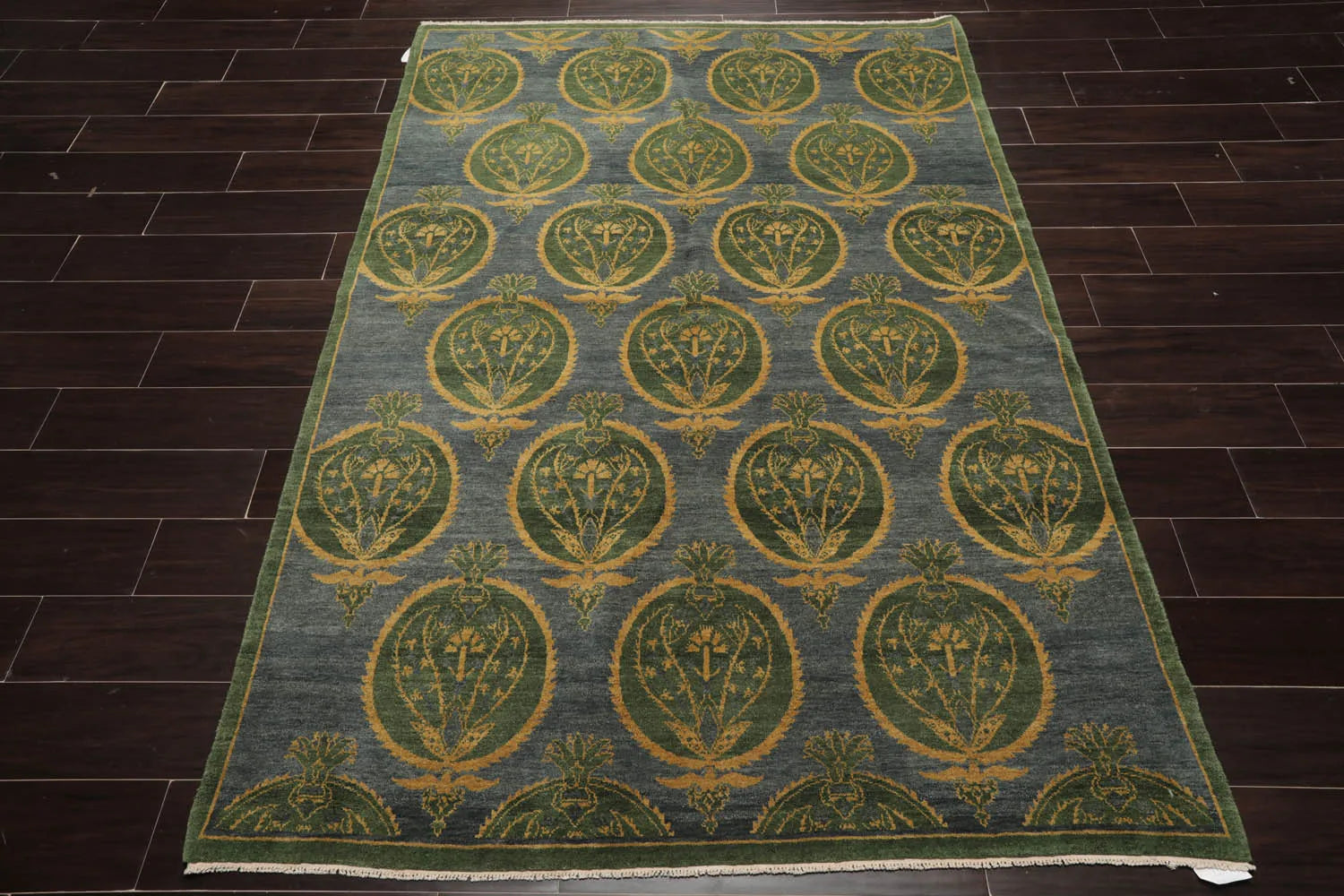 5x7 Blue Hand Knotted Wool Tibetan Michaelian &amp; Kohlberg Area Rug 