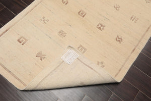 3'5" x 5'7" Hand Knotted 100% Wool Tibetan Gabbehh Oriental Area Rug Ivory - Oriental Rug Of Houston