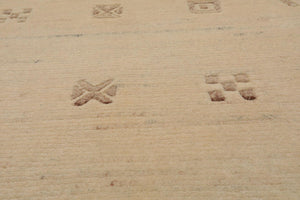 3'5" x 5'7" Hand Knotted 100% Wool Tibetan Gabbehh Oriental Area Rug Ivory - Oriental Rug Of Houston