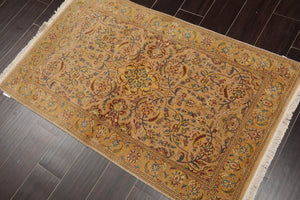 2'7" x 4'4" Hand Knotted 100% Wool Pak Persian 250 KPSI Oriental Area Rug Tan - Oriental Rug Of Houston