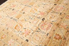 7'10''x9'11'' Hand Knotted 100% Wool Agra Silky Sheen Traditional Oriental Area Rug Beige, Tan Color