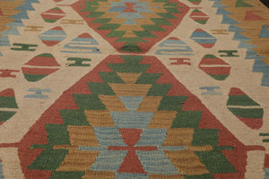 3'9" x 5'2" Hand Woven 100% Wool Southwestern Turkish Kilim Area Rug Beige - Oriental Rug Of Houston