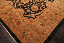 11'8''x16'10'' Charcoal, Gold Palace Hand Knotted 100% Wool Chobi Peshawar Traditional Oriental Area Rug