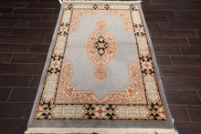 4' x 6' Hand Knotted Wool S.Fine French Aubusson Savonnerie Area Rug Gray