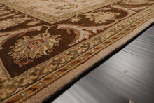 9'x12'2'' Beige, Brown Hand Knotted 100% Wool Agra Traditional Oriental Area Rug