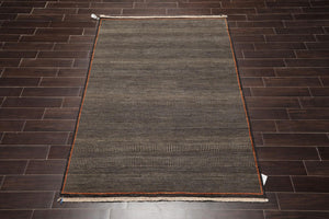 5'6''x 8'6'' Hand Knotted 100% Wool Traditional Oriental Area Rug Charcoal - Oriental Rug Of Houston