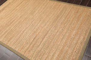 5' x 8' Hand Knotted Jute & Rayon Solid Traditional Oriental Area Rug Tan - Oriental Rug Of Houston