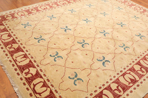 8'2" x 10'4" Hand Knotted Oushak Wool Traditional Oriental Area rug Gold - Oriental Rug Of Houston