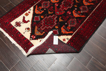3'6" x 6' Hand Knotted 100% Wool Traditional Gabbehh Oriental Area Rug Charcoal - Oriental Rug Of Houston