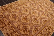 5'10'' x 8'6'' Hand Knotted Wool Tibetan Traditional Oriental Area Rug Caramel - Oriental Rug Of Houston