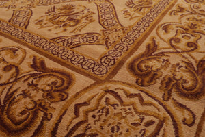 5'10'' x 8'6'' Hand Knotted Wool Tibetan Traditional Oriental Area Rug Caramel - Oriental Rug Of Houston