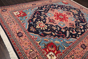 9'1'' x 12' Hand Knotted Wool PakPersian Herizz 300 KPSI Oriental Area Rug Navy