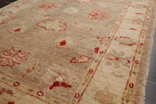2'8''x9'9'' Runner Taupe, Beige Hand Knotted 100% Wool Chobi Peshawar Traditional Oriental Area Rug