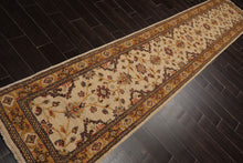 2'7''x13'8'' Runner Beige, Gold Hand Knotted Persian 100% Wool Chobi Peshawar Traditional Oriental Area Rug