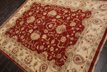 6x9 Rust, Ivory  Hand Knotted Persian 100% Wool Chobi Peshawar Traditional Oriental Area Rug