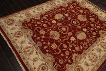 6x9 Rust, Ivory  Hand Knotted Persian 100% Wool Chobi Peshawar Traditional Oriental Area Rug