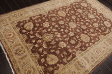 5x7 Brown, Beige Hand Knotted Persian 100% Wool Chobi Peshawar Traditional Oriental Area Rug