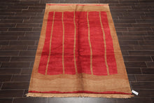 6' x 9' Hand Knotted Tea Wash Hand Carded Wool Tibetan Oriental Area Rug Red - Oriental Rug Of Houston