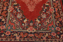 4'3'' x 6'6'' Antique Hand Knotted 100% Wool Sultanabad Oriental Area Rug Rust